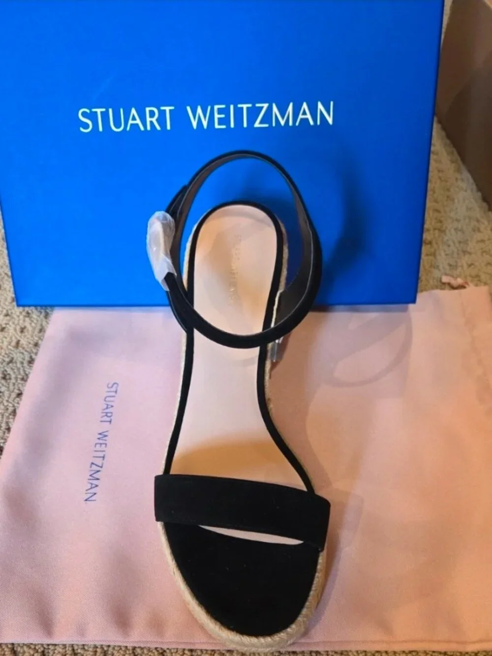 NWT Stuart Weitzman Teddi Espadrille Wedge Sandals 41.5 US 11